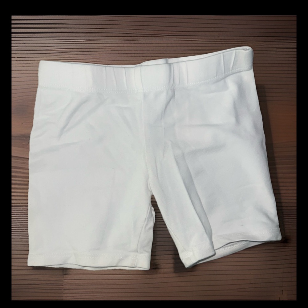 Faded Glory XS(4/5) Kids White Bike Shorts